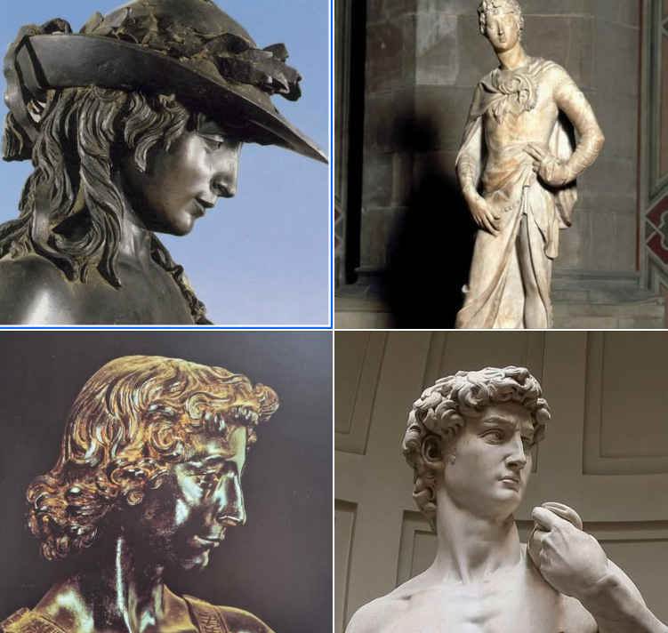 Four Famous Sculptures of David in Renaissance Art